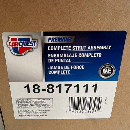Carquest Premium 18-817111 Complete Strut Assembly Strut Spring & Mount