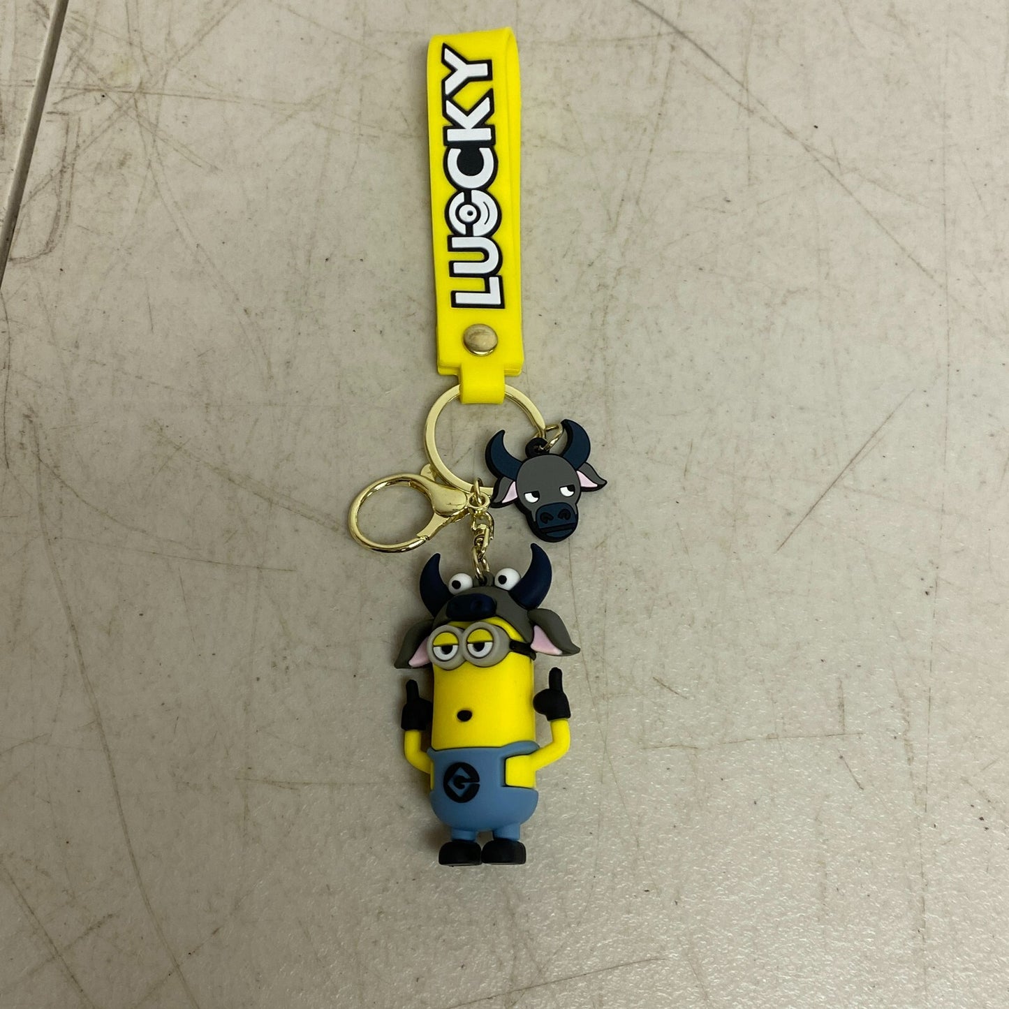 Assorted Silicone Despicable Me Minions Keychain Bull Minion Accessory