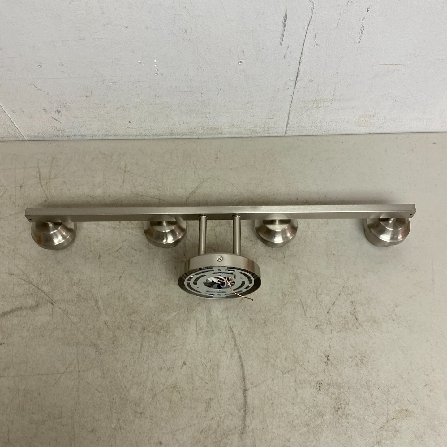 allen + roth Emeryson 4-Light Vanity Light Brushed Nickel Finish Clear Glass ...