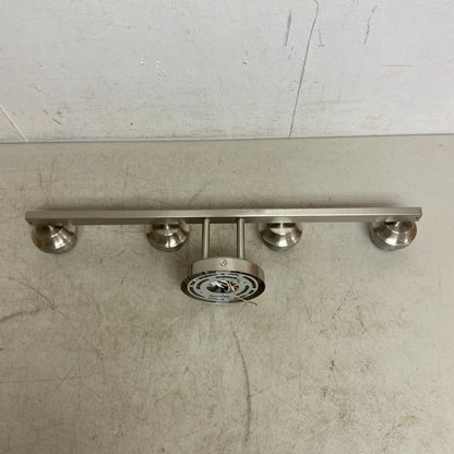 allen + roth Emeryson 4-Light Vanity Light Brushed Nickel Finish Clear Glass ...