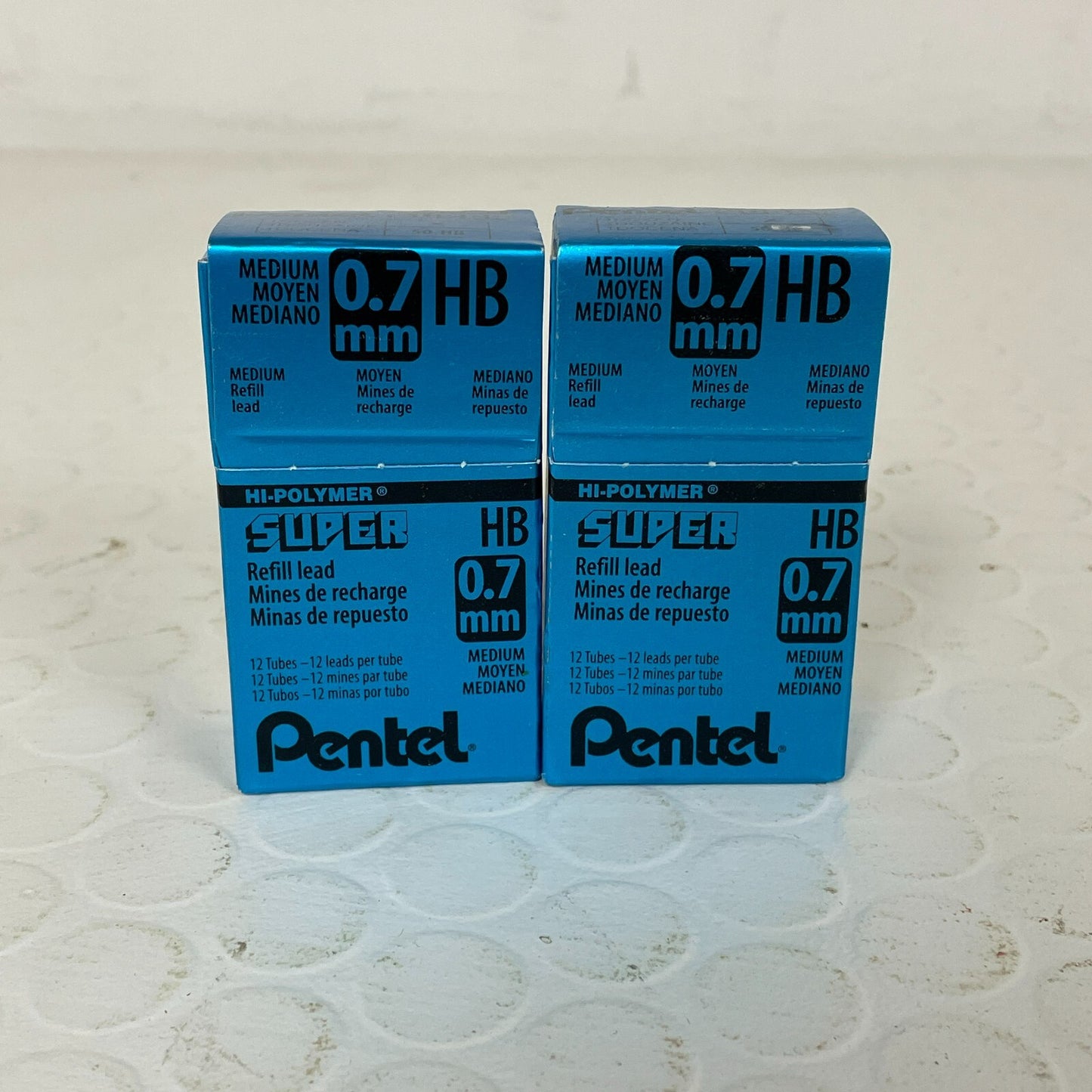 Pentel Super Hi-Polymer Lead Refill (0.7mm) Medium, HB (50-HB) 2 packs 24 Tubes