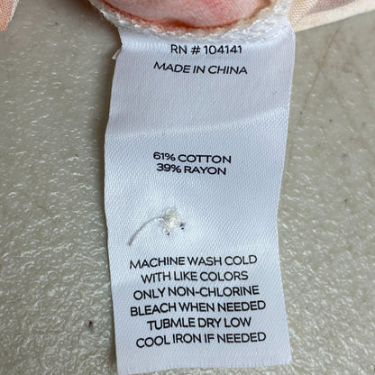 Alpine Design Womens W Ad SS Woven Button Down Soft Peach/ Floral ADW13202