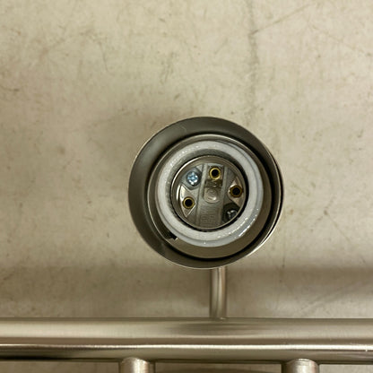 Allen + Roth Bartow 3 Light Vanity Light Brushed Nickel Finish Clear Glass Shade