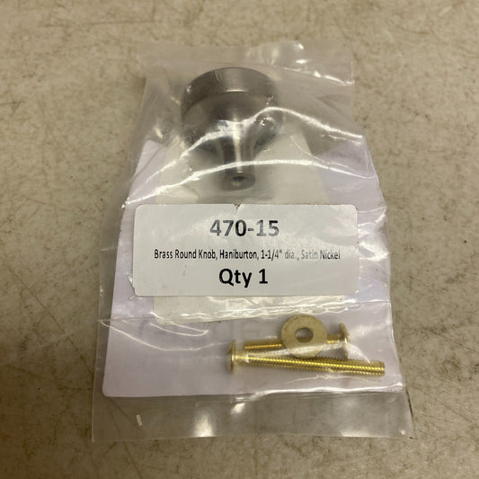 Schaub and Company 1 1/4" Diameter Knob in Satin Nickel