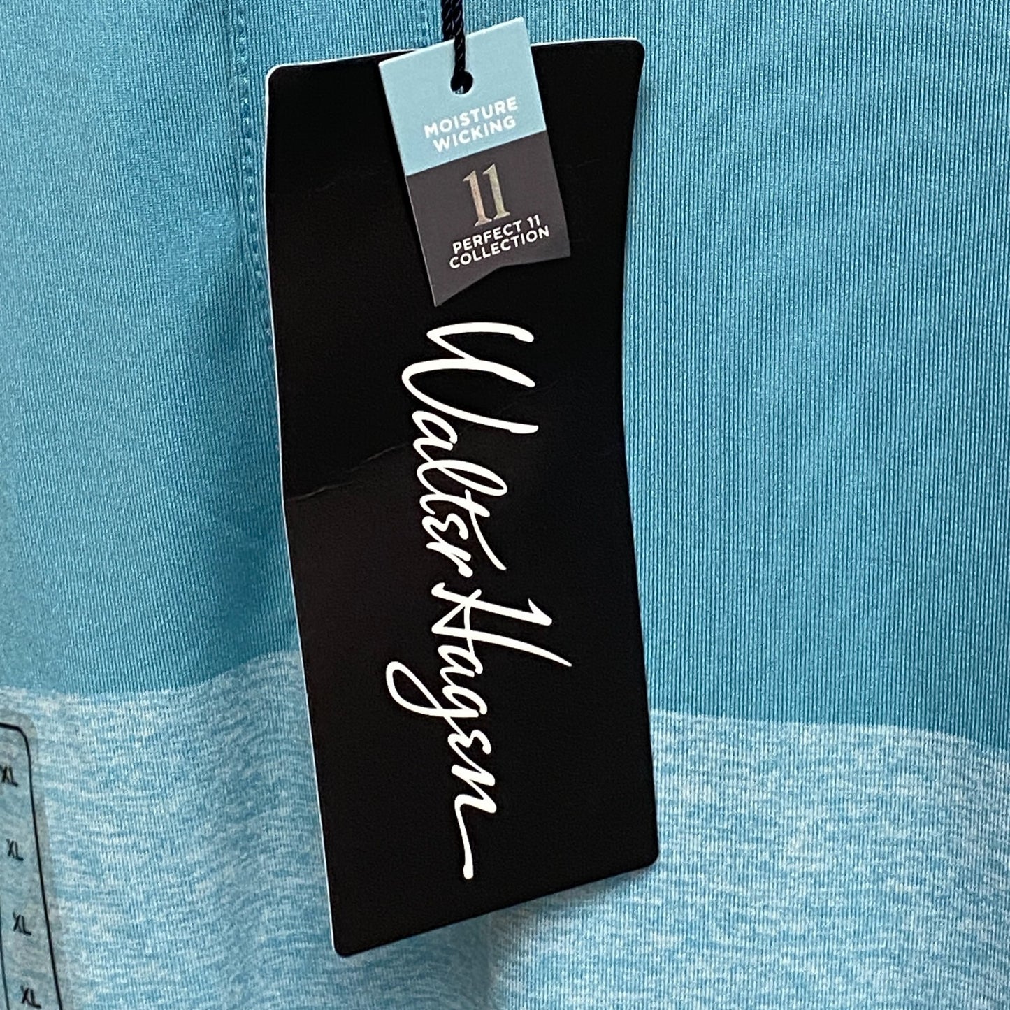 Walter Hagen Men's Perfect 11 Colorblock Polo Tee Warm Blue/Warm Blue Heather