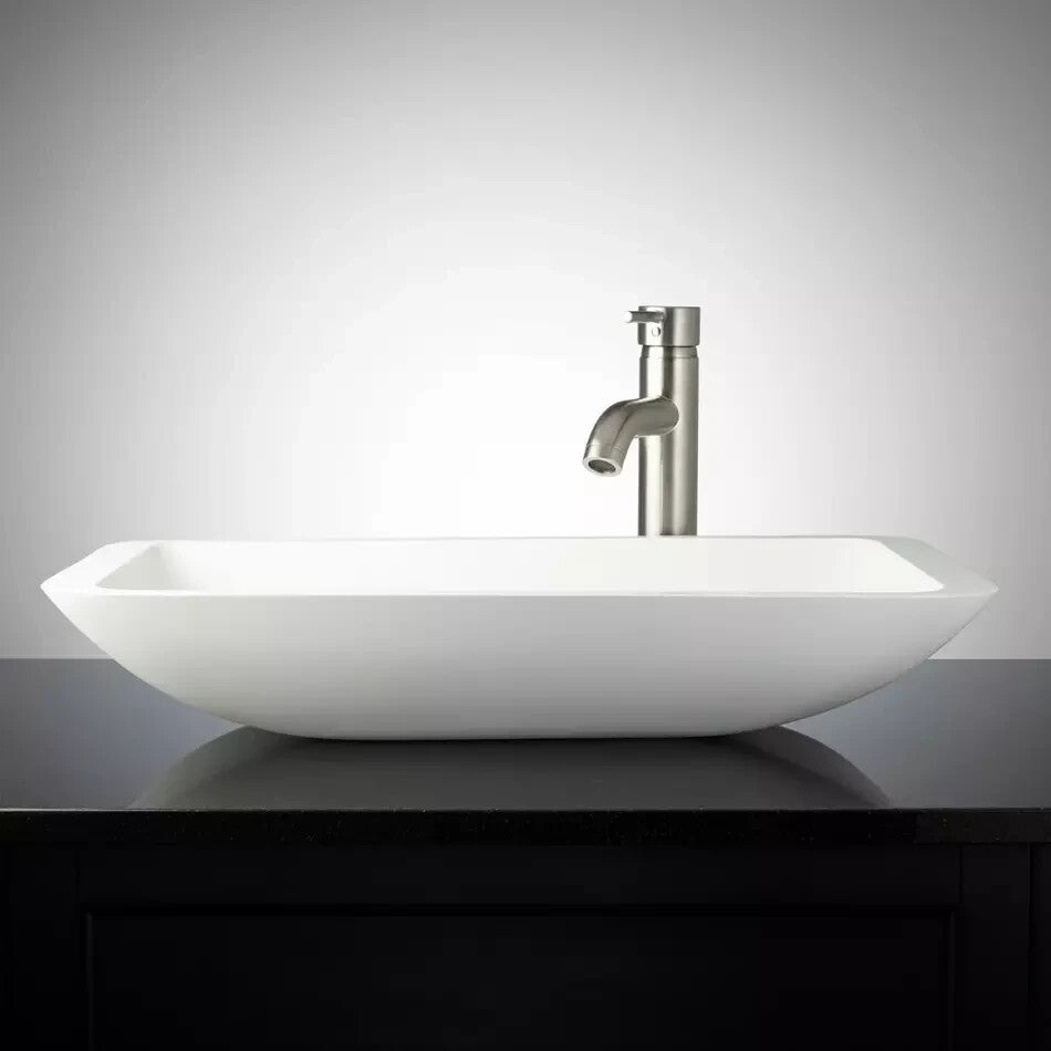 Signature Hardware Canopus SH129068MWH Matte Solid Surface Vessel Sink