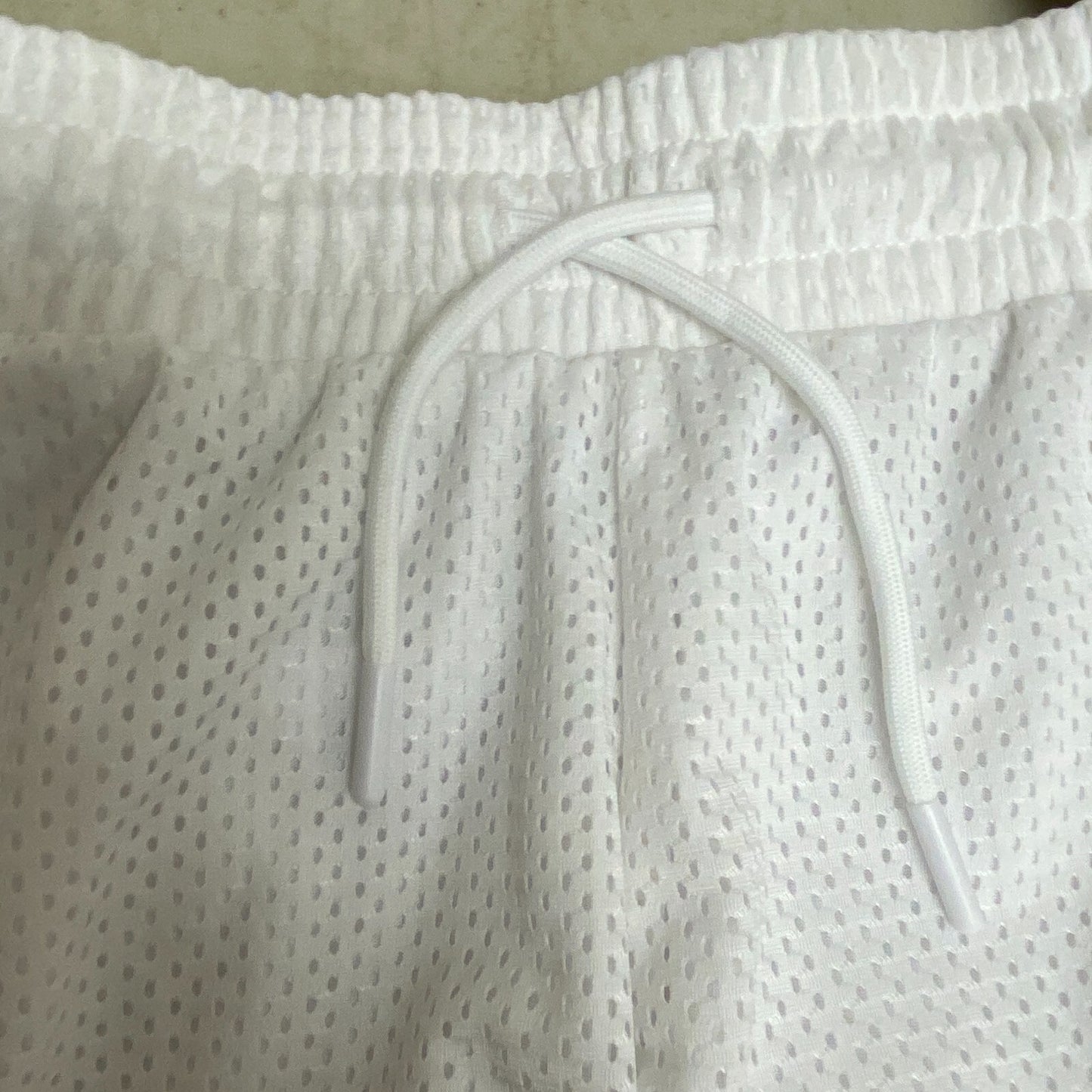 DSG Girl's Mesh Stride Run Built-in Brief Shorts Natural Waist White DAG12132
