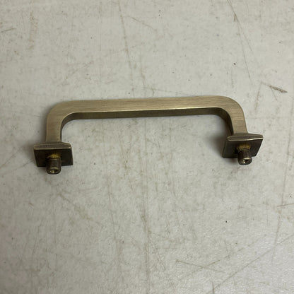Signature Hardware 4" Klein Solid Brass Cabinet Pull Antique Brass HL-552-4-AB