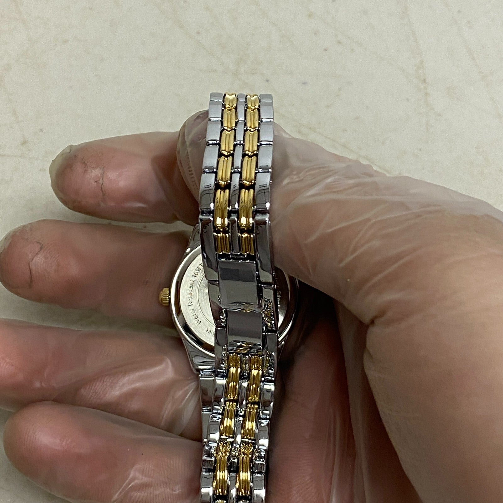 Armitron Women Easy to Read Dial Bracelet Watch Gold/Silver Band 75/5304TB