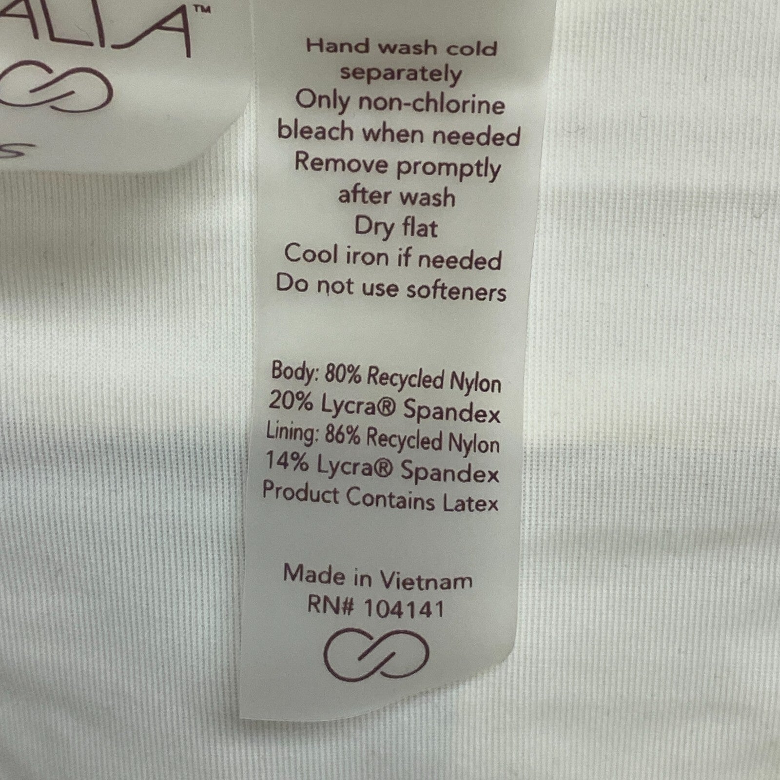 Calia Wide Banded High Leg Swim Bottoms Wavy Blocks Neutral WSA23414PRT New!