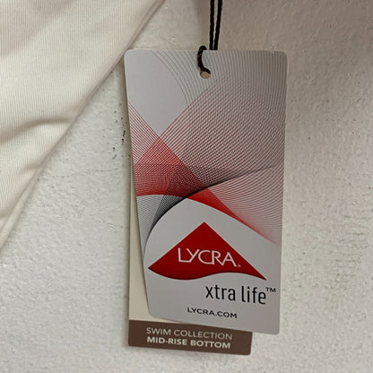 Calia Women's Swim Shirred V Front Mid Rise Bottom Cloud Cover WSA23415 New!