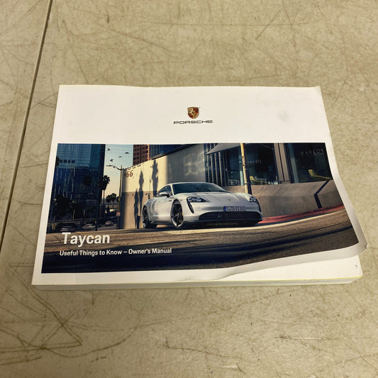 2021-2022 Porshe Taycan Useful things to know User Manual WKD-Y1A-04B-21-22