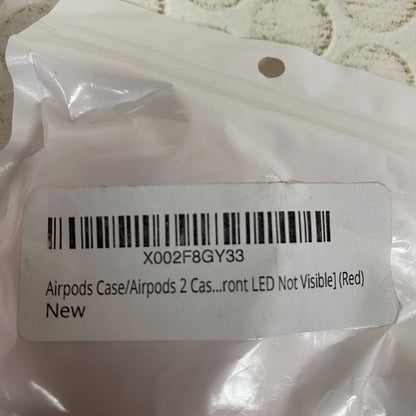 Airpods/Airpods Gen 2 Rubber Silicone Protective Slip Case Protector Red