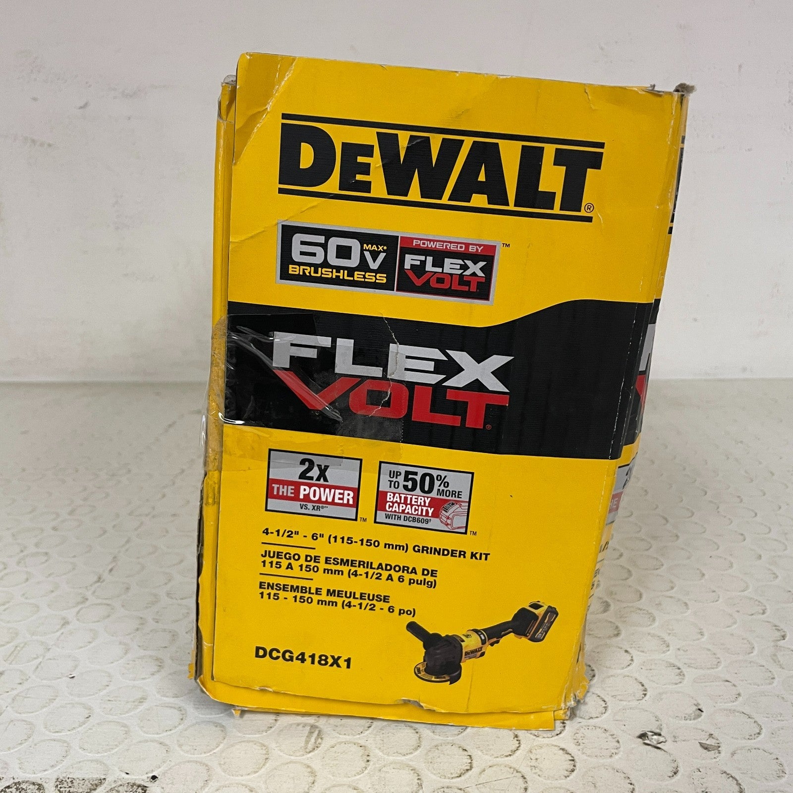 DEWALT FLEXVOLT 60V MAX Brushless Angle Grinder Kit DCG418X1 Kickback Protection