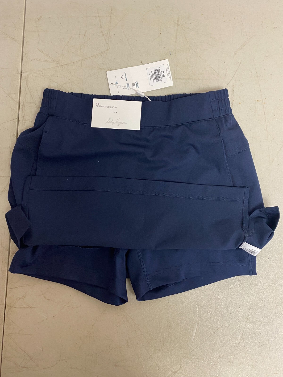 DSG Walter Hagen Women's 16â Perforated Golf Skort Navy Blue Polyester Spandex