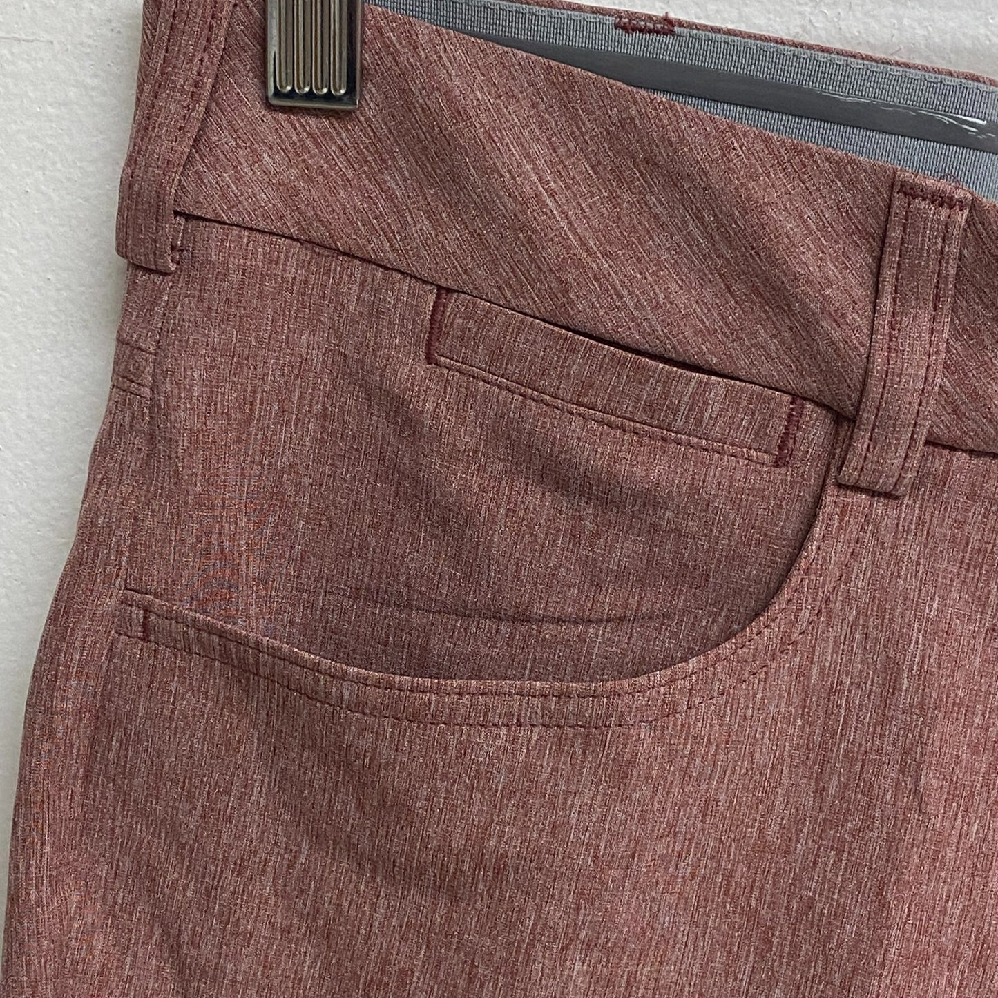 Walter Hagen Mens P11 Novelty Pocket Pant New Maroon/ White Htr Slim MGA35125VC