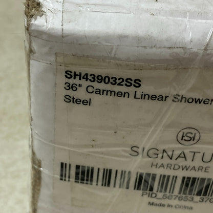 Signature Hardware 36" Carmen Linear Shower Drain - Brushed Stainless Steel