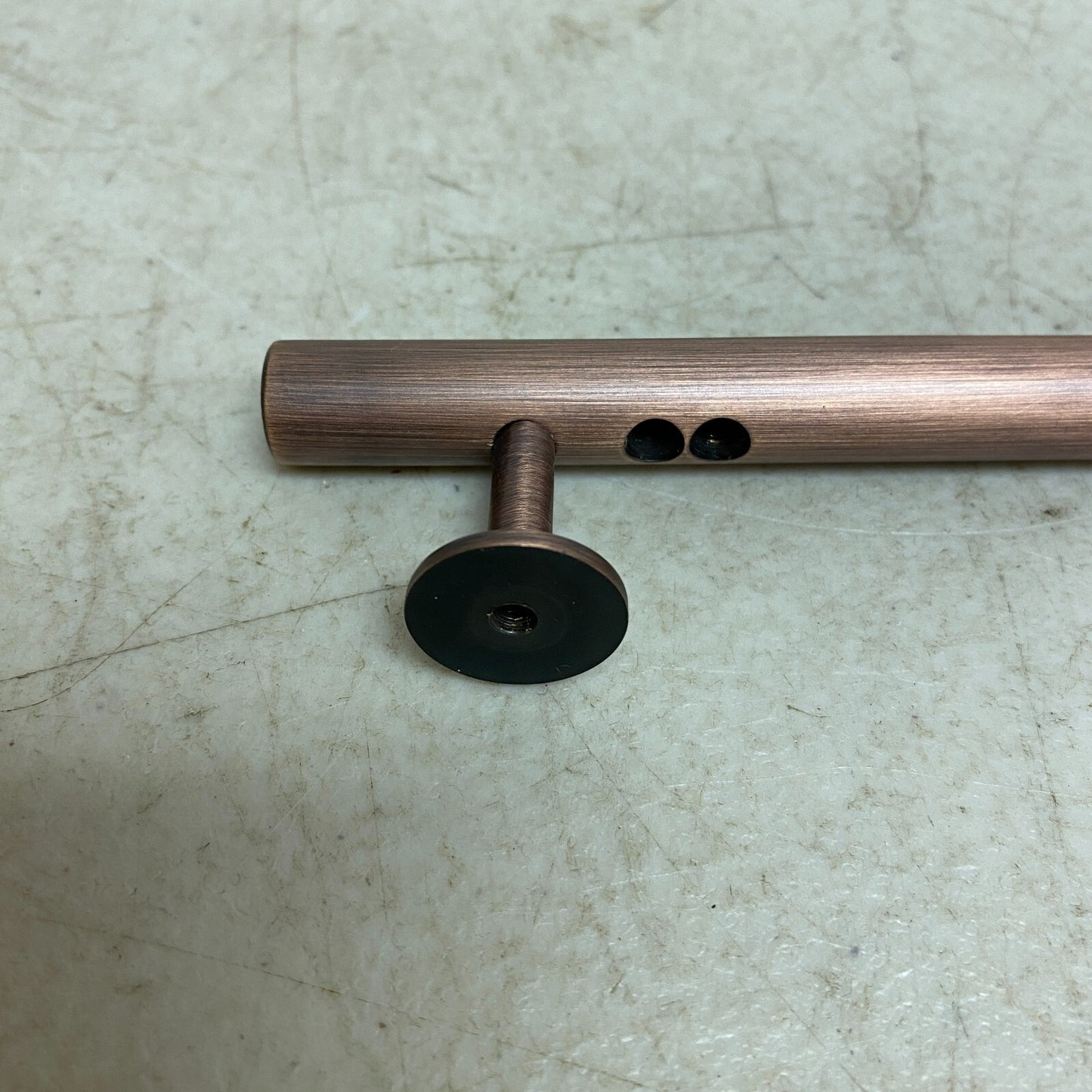 Signature Hardware 6" DIEHL ADJUSTABLE ROUND BRASS DRAWER PULL- ANTIQUE COPPER