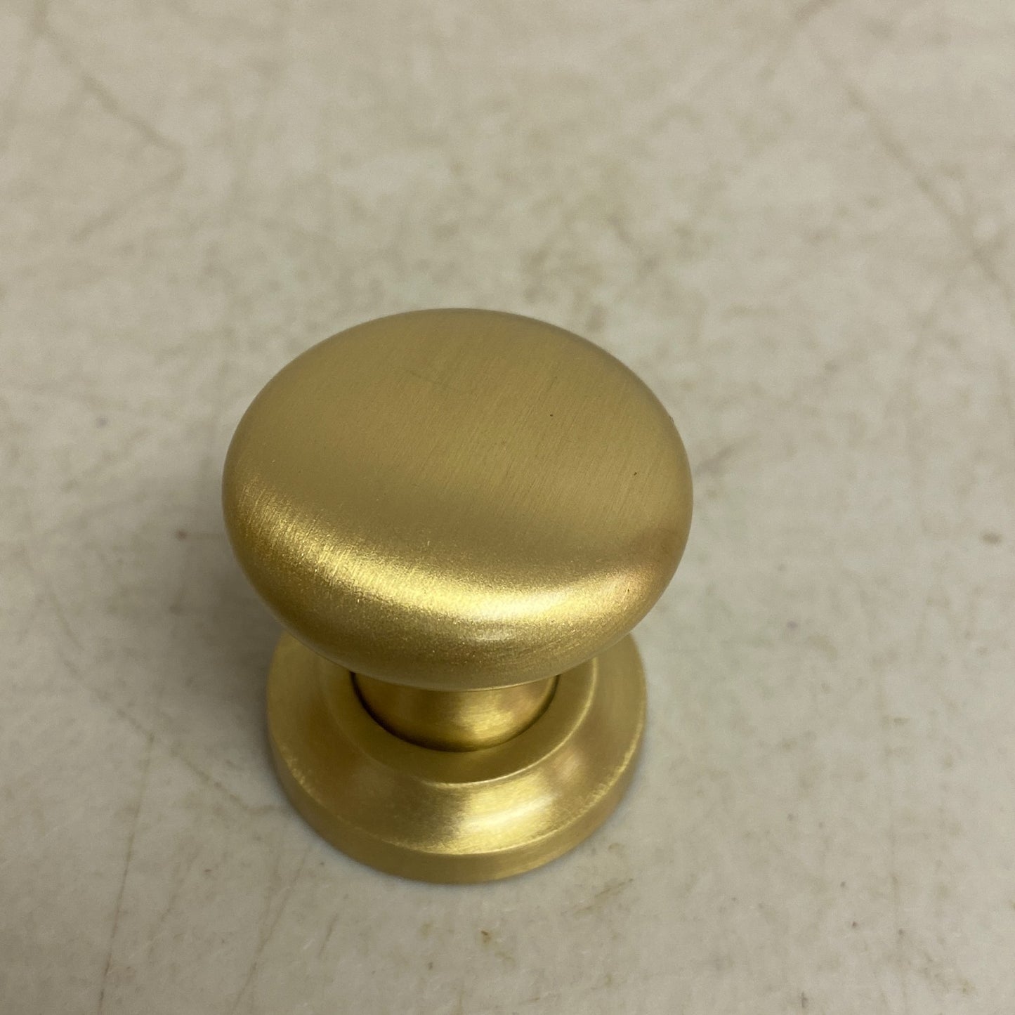 Signature Hardware 1-1/4" Brass Round Knob with Beveled Round Base Plate SB