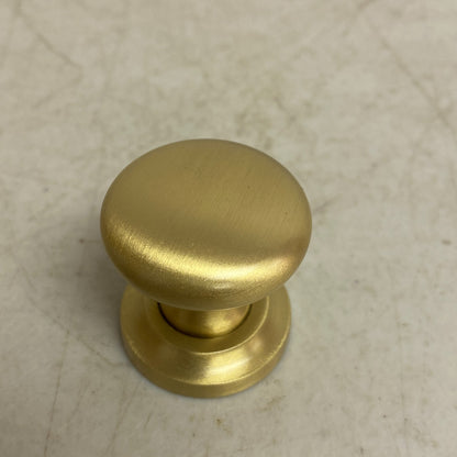 Signature Hardware 1-1/4" Brass Round Knob with Beveled Round Base Plate SB
