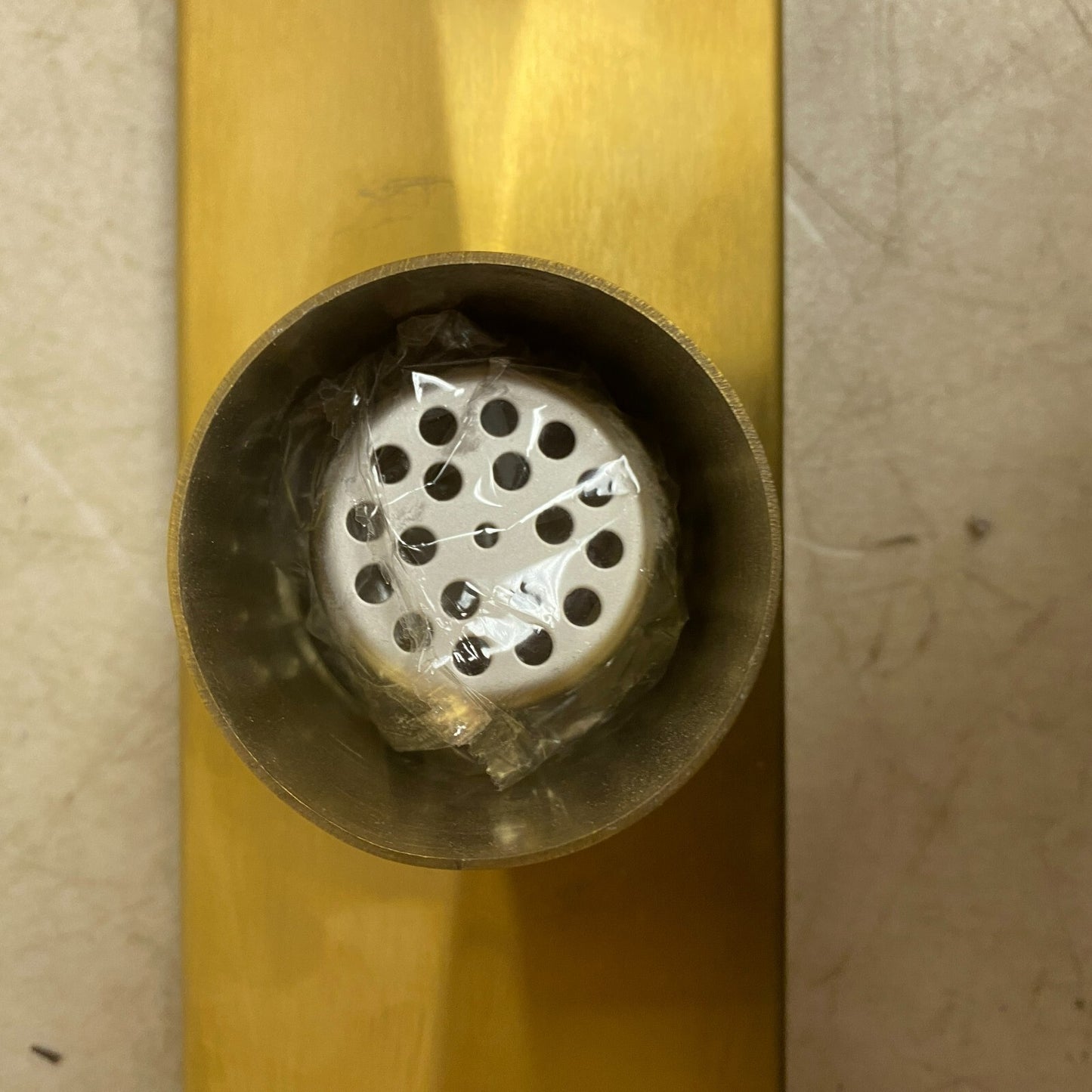 Signature Hardware 28" Cohen Linear Tile-in Shower Drain - Brushed Gold
