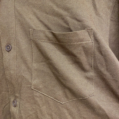 VRST Men's Long Sleeve Button Down Collared Shirt Earth Brown Heather MAX200332