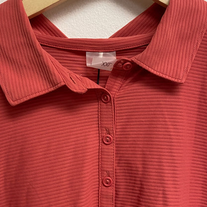 Calia Womens Golf Flutter Sleeve Polo Guava Pink WCG11003 BRAND NEW