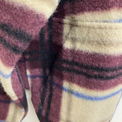 Alpine Design Women's W AD Wayfarer Fleece 1/4 Zip Iowa Plaid DK Burgundy New!