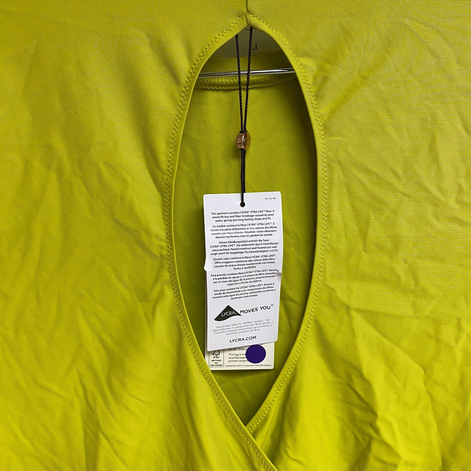 Calia Women's Swim Collection Cropped Front Tied Rash Guard Kiwi Green WSA22804