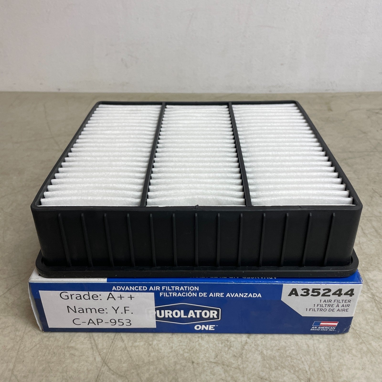 PurolatorONE Engine Air Filter Panel A35244 Blocks 99% Dirt