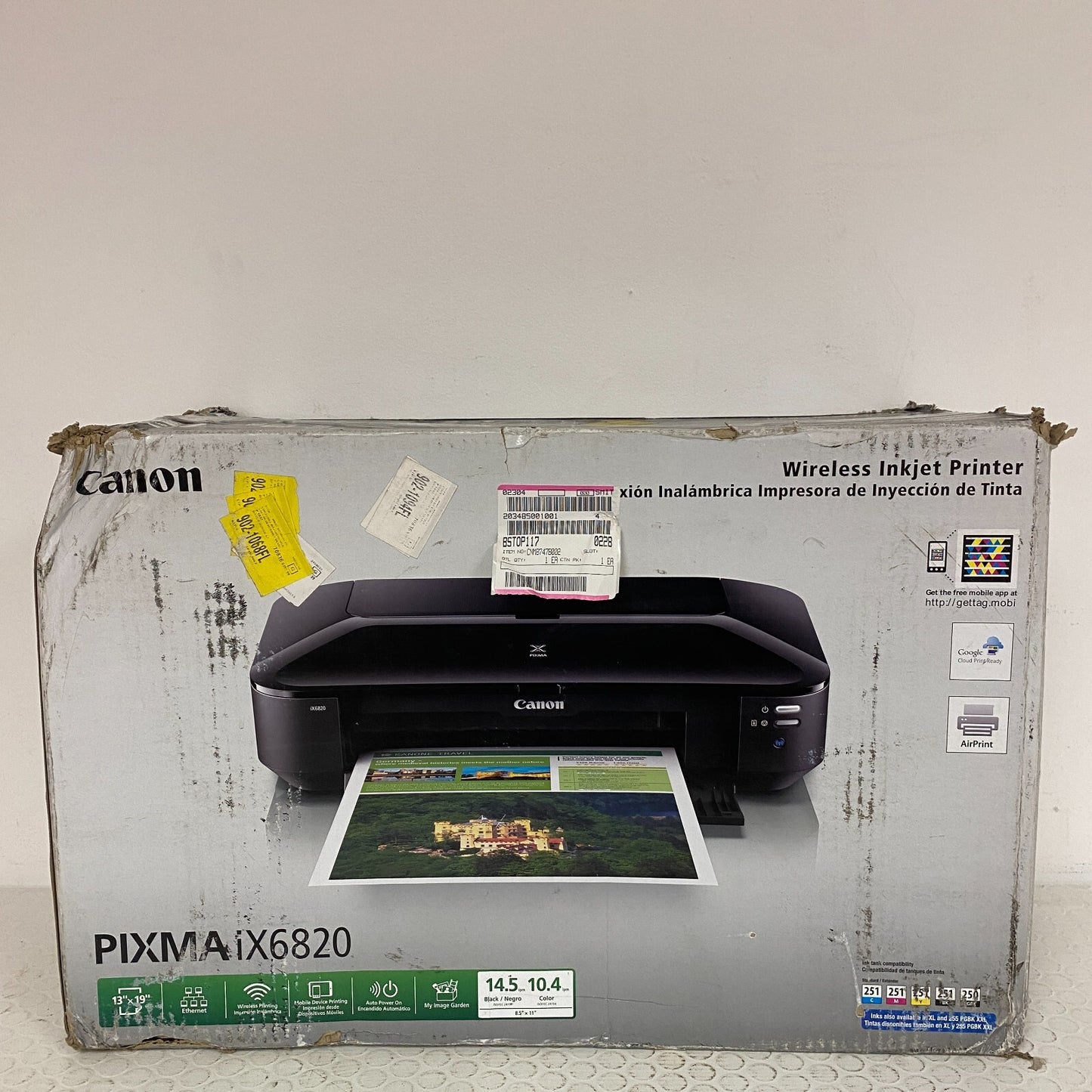 Canon PIXMA iX6820 Wireless Wide‑Format Printer 11×17 Color DPI 9600×2400