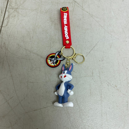 New Assorted 3D Silicon Cartoon Looney Tunes Keychain With Bugs Bunny Accessory
