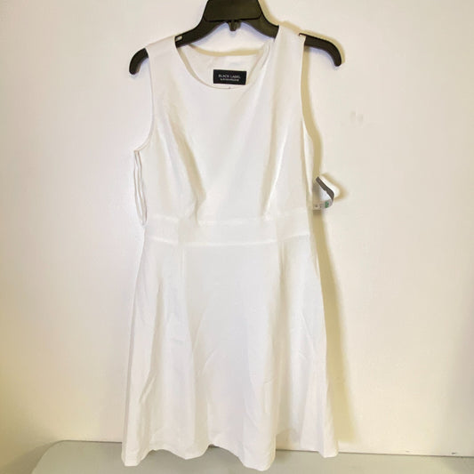 Black Label By Evan-Picone Sleeveless Fit+Flare Dress Size 8 Color Natural White