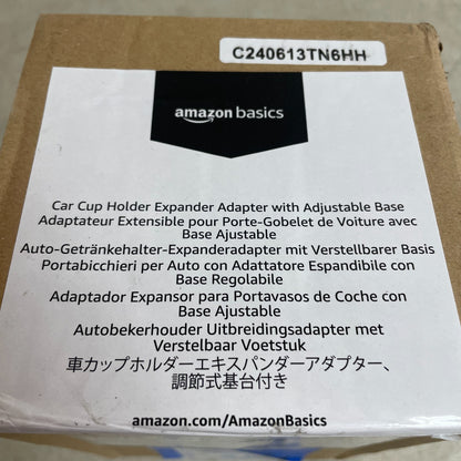 Amazon Basics Car Cup Holder Expander Adjustable Base Fits 3.4-3.8" Bottles