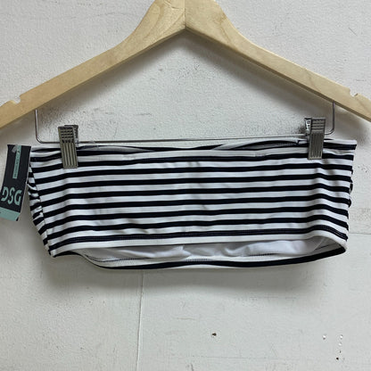 DSG Women's Bandeau Swim Top Even Stripe Black/White DSW2872PRT Brand New