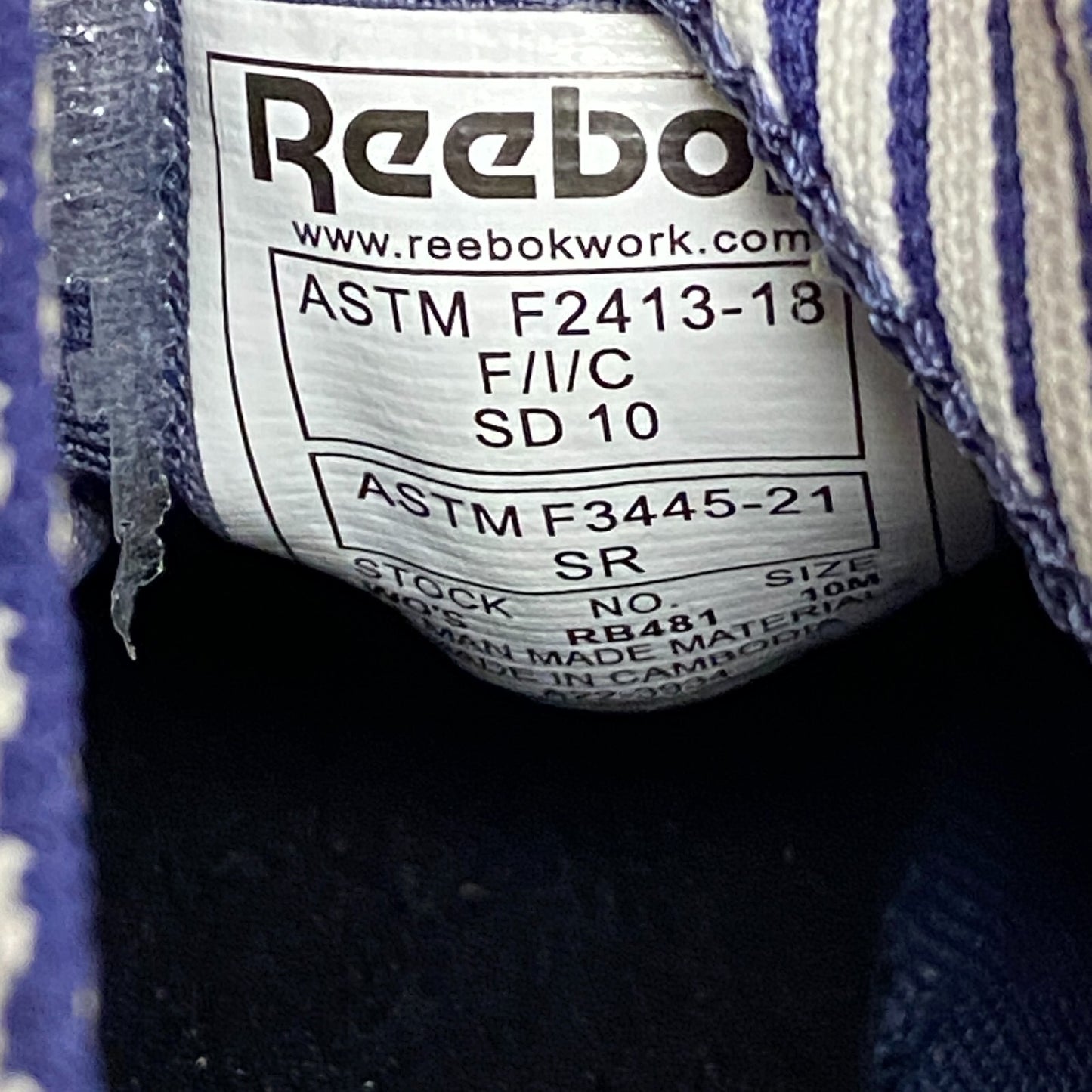 Reebok Women's HIIT TR Composite Toe Work Shoe Blue/Pink/White Size 10M RB481