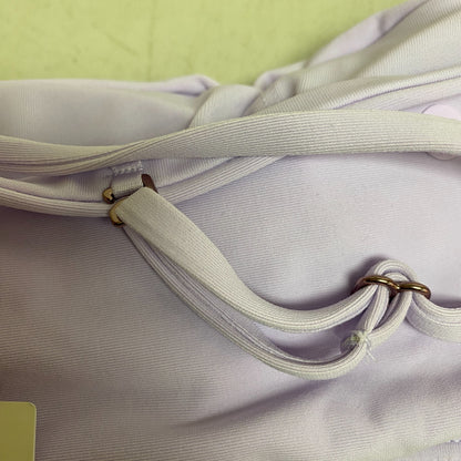 CALIA Women's Shirred Strapless Bandeau Low Support SwimTop Lilac Flash WSA23202