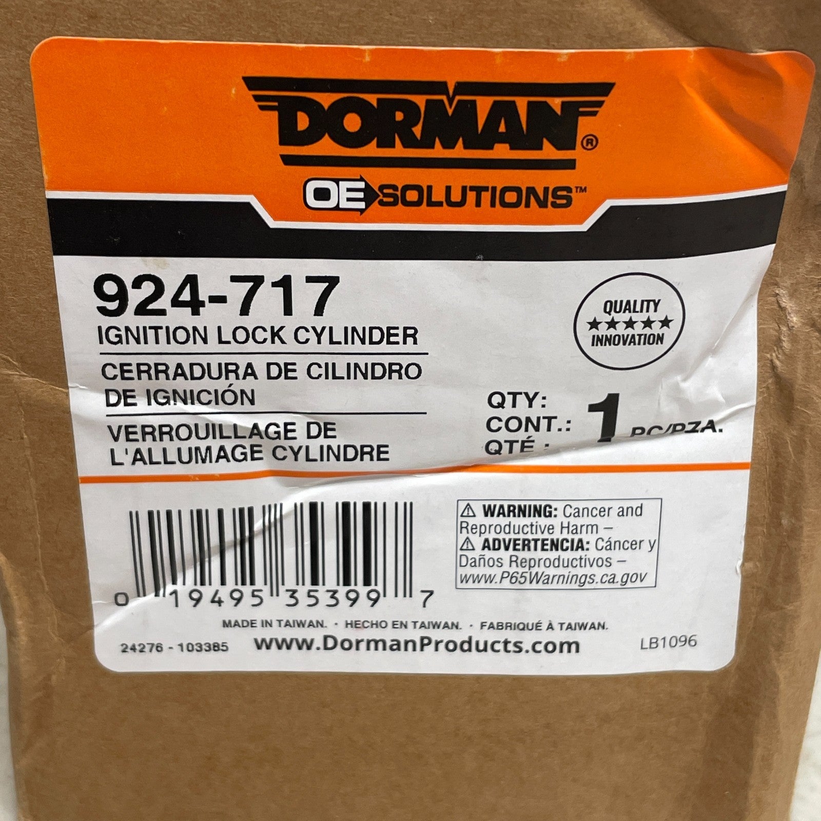 Dorman 924-717 Ignition Lock Cylinder OE Replacement for Ford Mercury Models