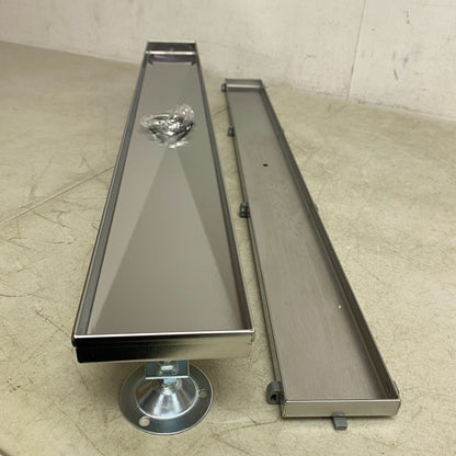 Signature Hardware 28" Cohen Linear Tile-In Shower Drain - Brushed Stainless S..