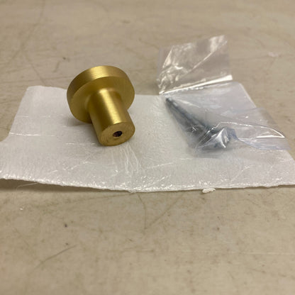 Signature Hardware Orvin Brass Flat Round Cabinet Knob Satin Brass