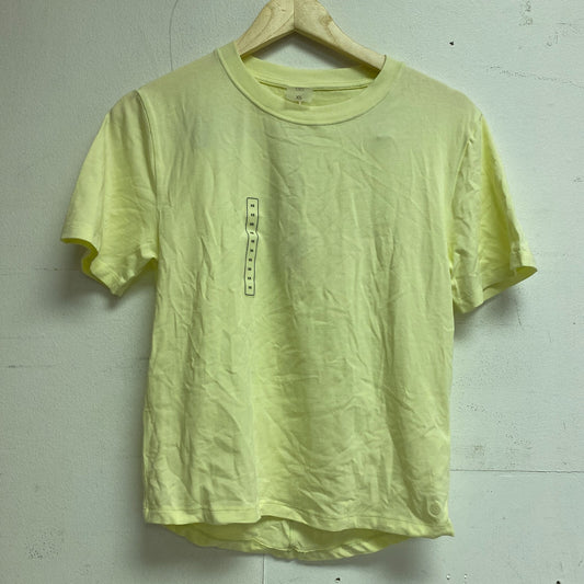 Calia Women's Everyday Relaxed CrewNeck T-Shirt  Lemon Sorbet WAX11251 Brand New