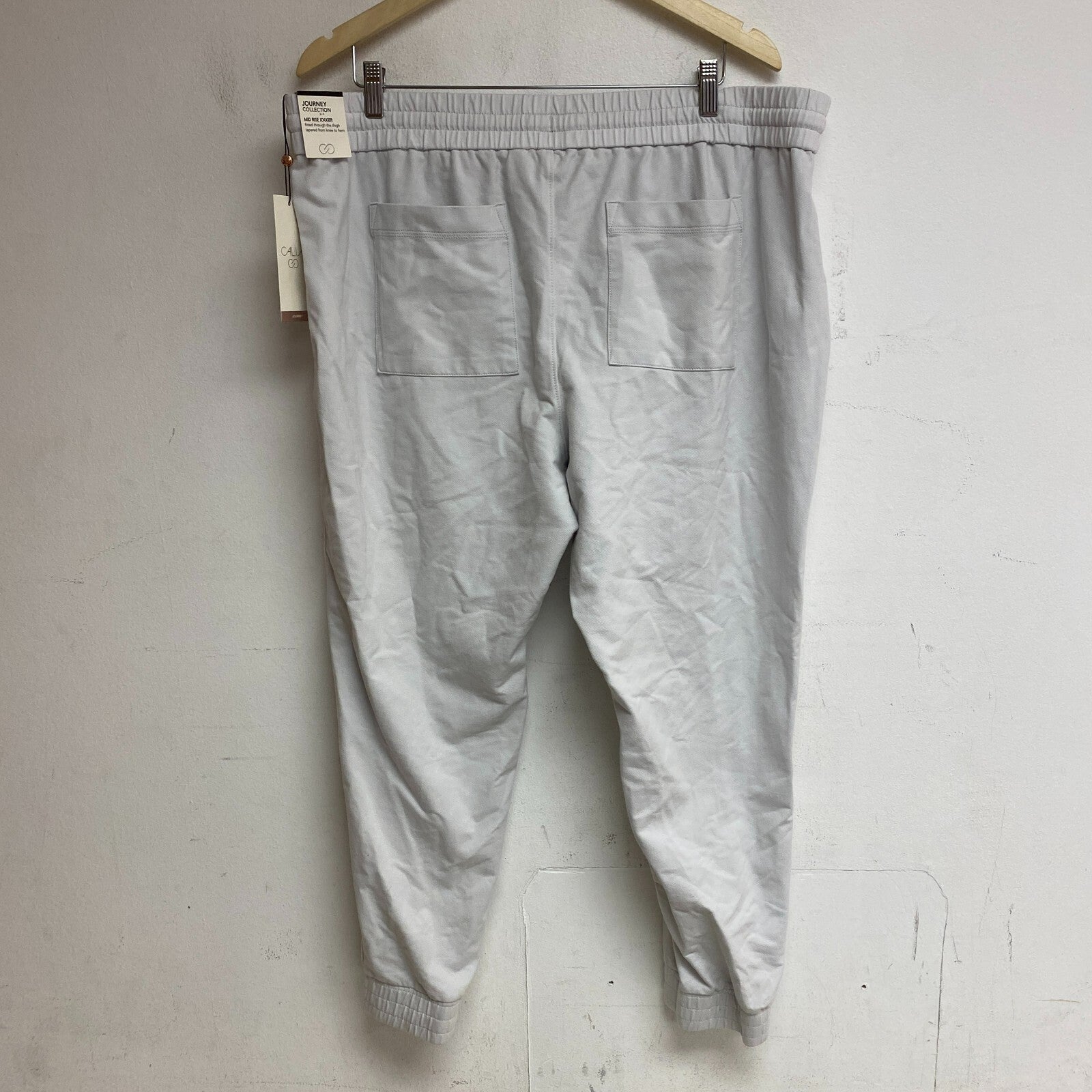 Calia Womens Twill Trapunto Jogger Nimbus Cloud Solid Stylish WAX12278