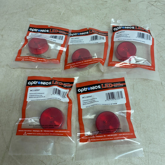 Optronics MCL56RBP 2″ Red LED Marker/Clearance Light Grommet Mount 5 PACK