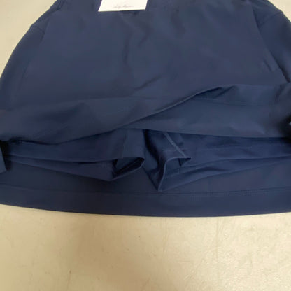 Lady Hagen Women's 17" Perforated Mid Rise Relaxed Skort Dark Navy WGH17432 New