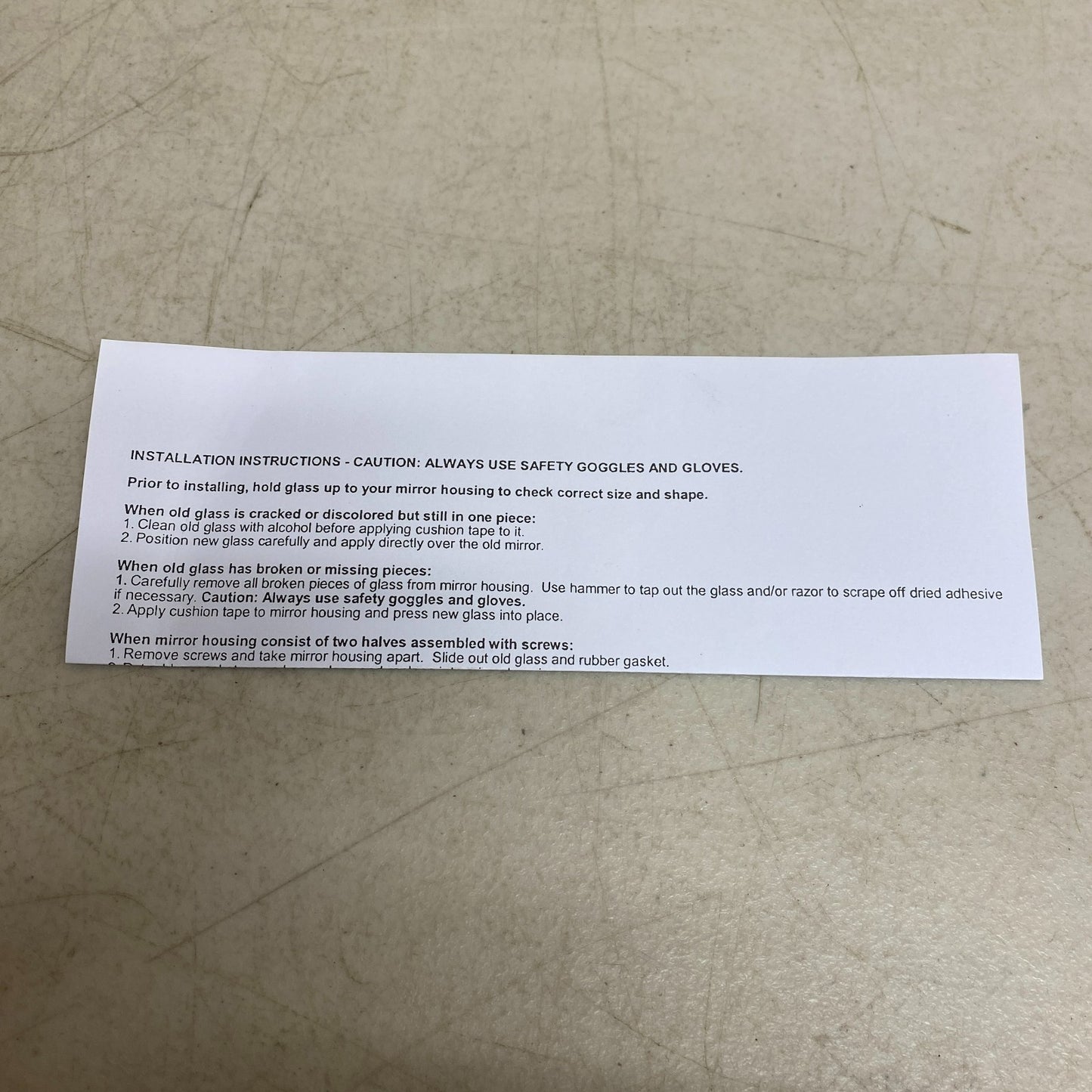 Fit System Honda Accord Passenger Mirror Glass w/o Blind Spot