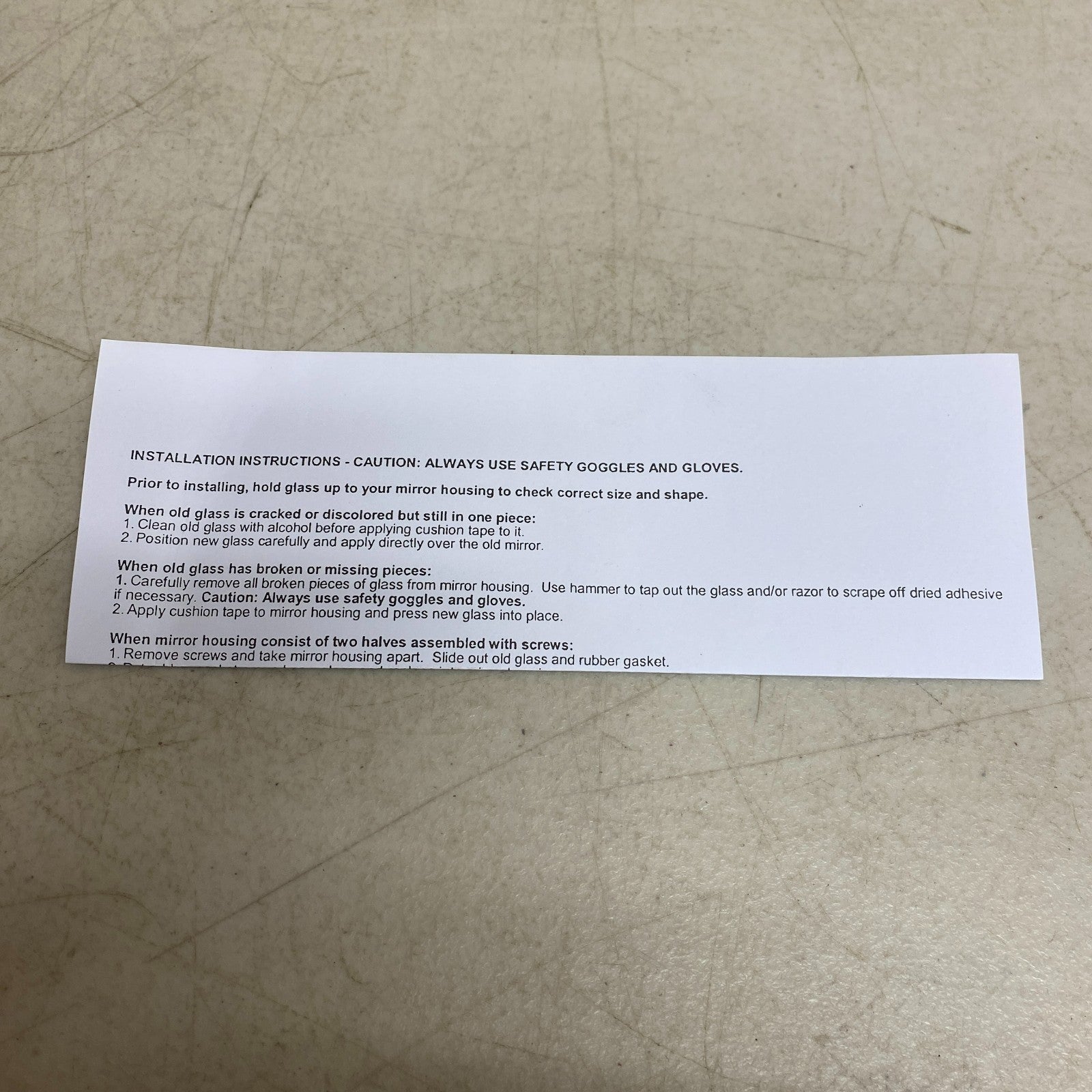 Fit System Honda Accord Passenger Mirror Glass w/o Blind Spot