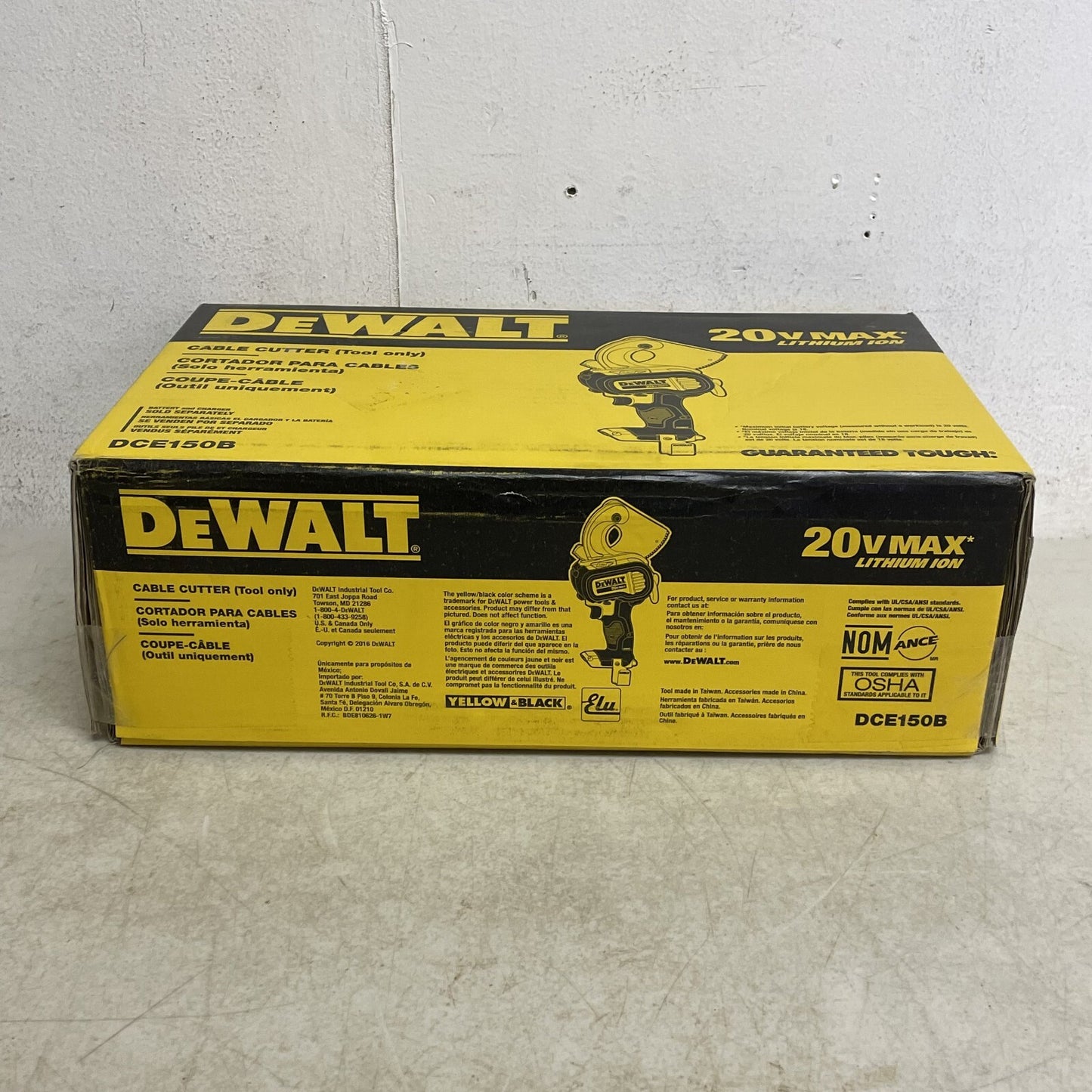 DeWalt DCE150B 20V MAX 750MCM Cu/11000 MCM Al Cordless Cable Cutting Tool, Bare