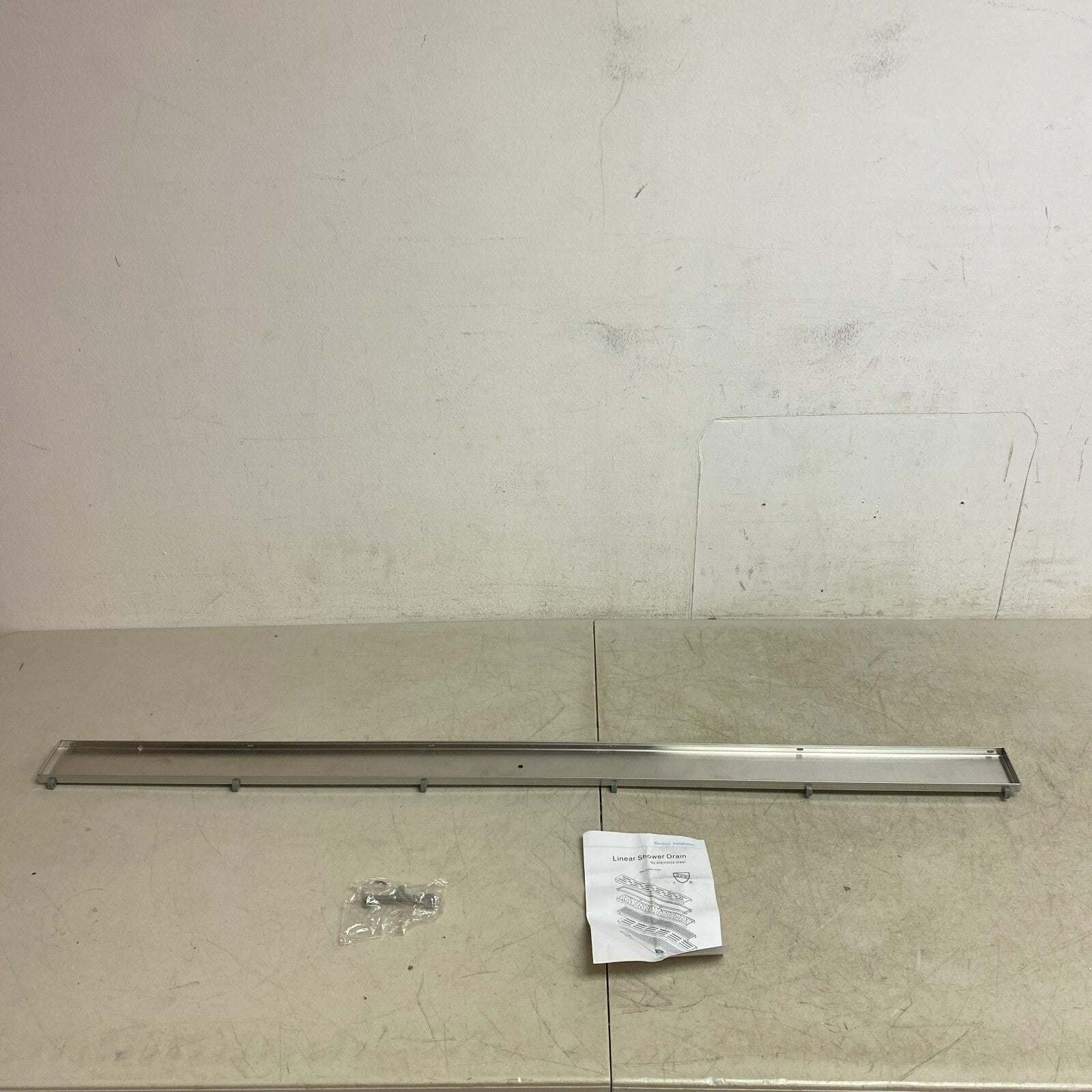 Signature Hardware 48" Cohen Linear Tile-In Shower Drain - Brushed Stainless S.
