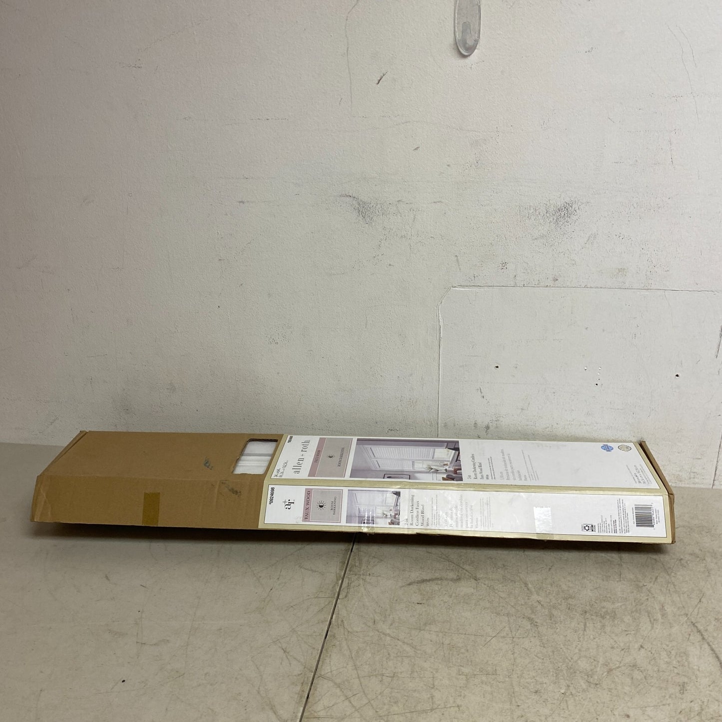 allen + roth 2-in Room Darkening Cordless Faux Wood Blind White 34in x 64in