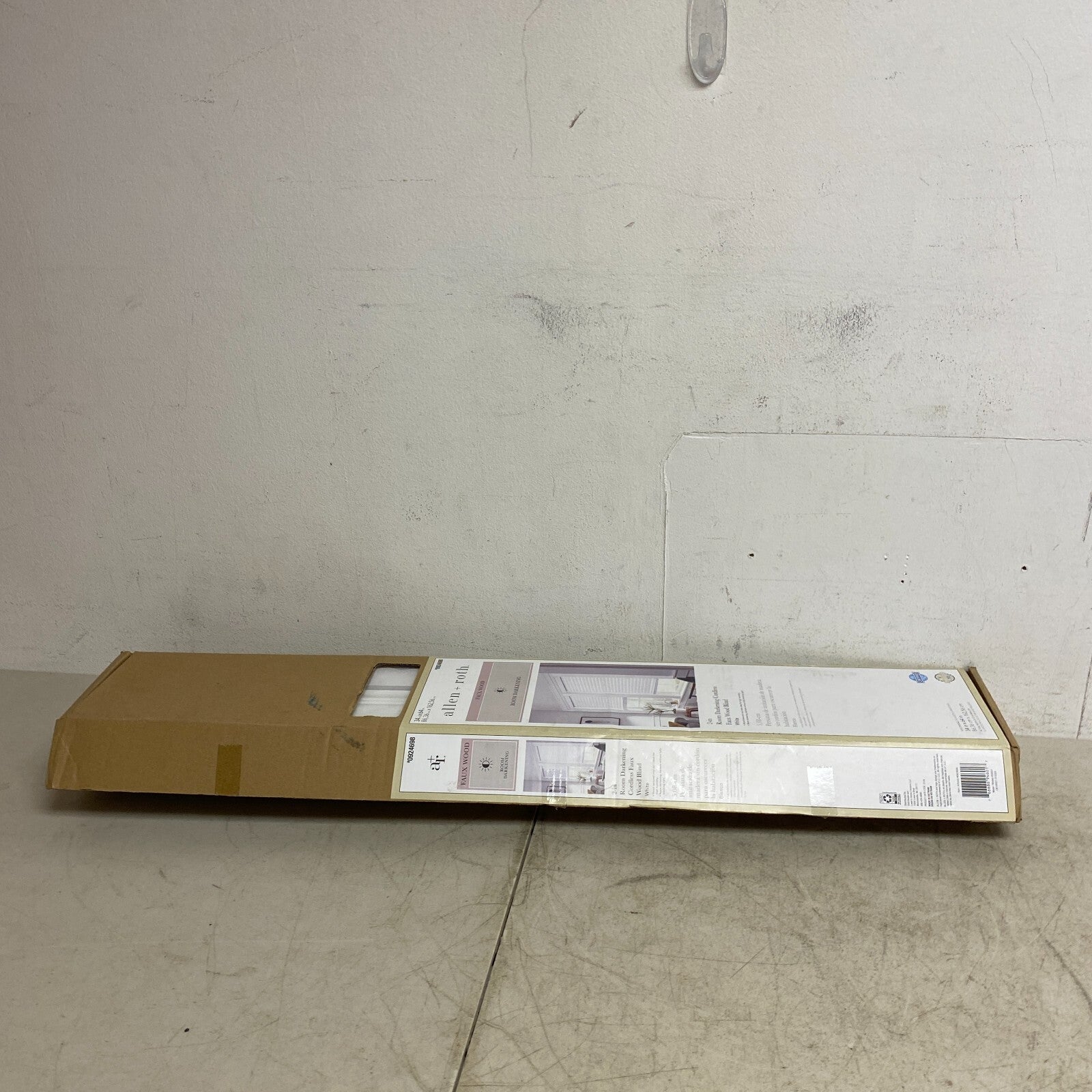 allen + roth 2-in Room Darkening Cordless Faux Wood Blind White 34in x 64in